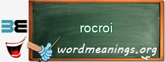 WordMeaning blackboard for rocroi